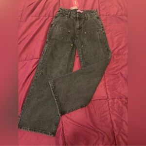 Edikted Black Washed Carpenter Jeans